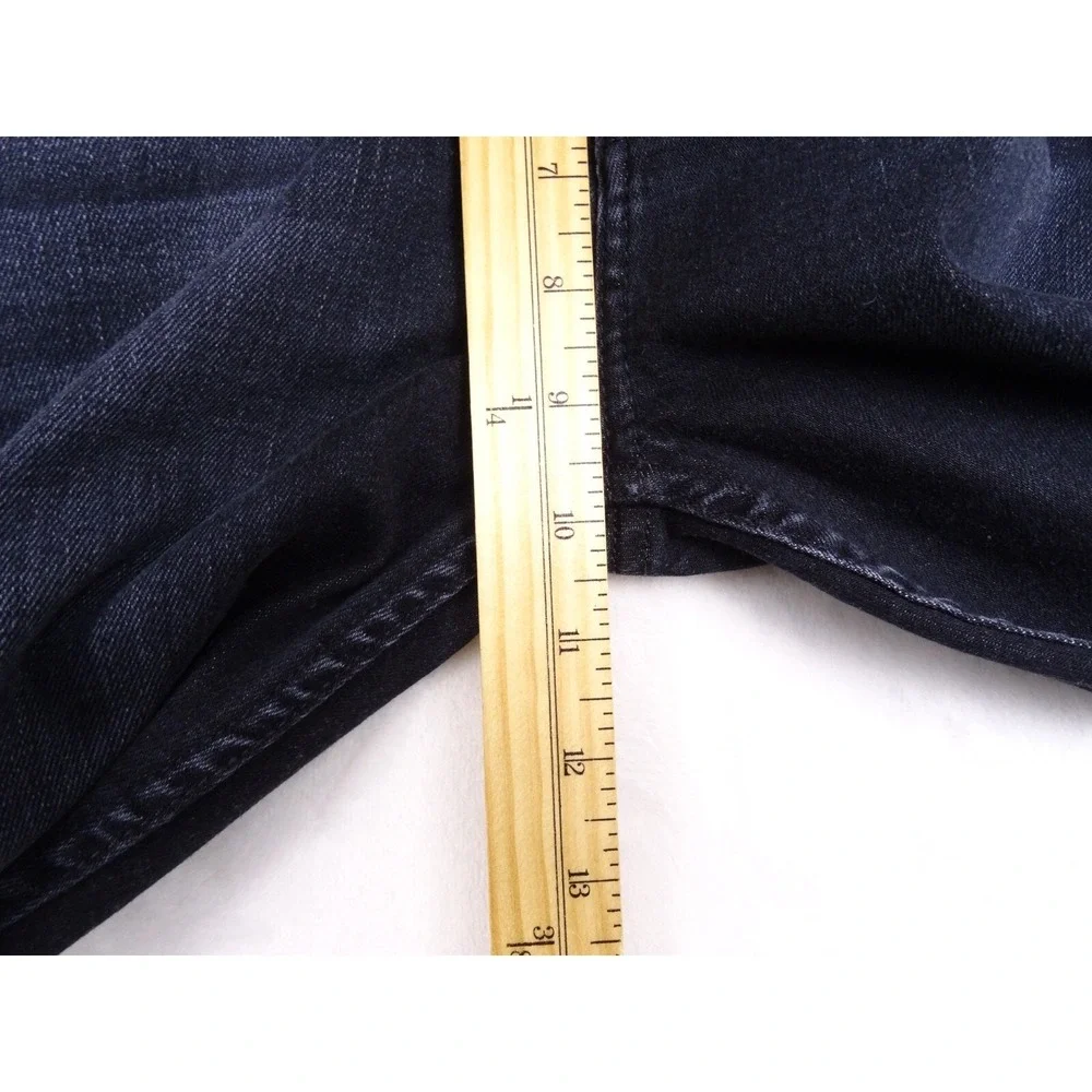 7 For All Mankind Womens Jeans Size 27 Black Denim The Relax Skinny Mid Rise‎